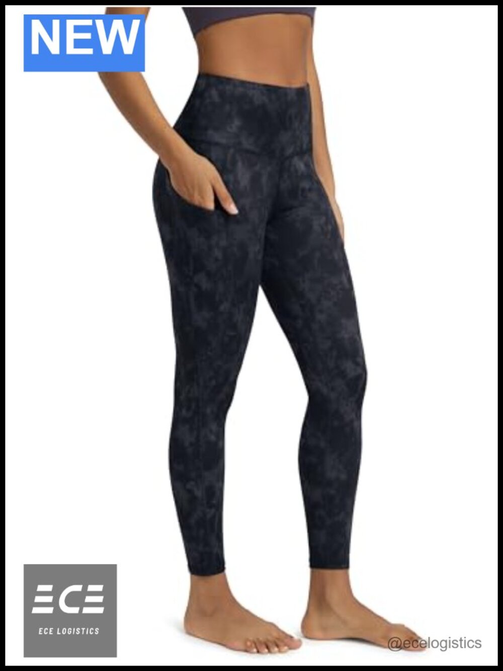 High Waisted Yoga Leggings with Pockets Tummy Control Non See Through 7/8